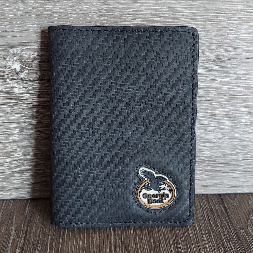 Georgia Boot Black Bi-Fold Card Wallet